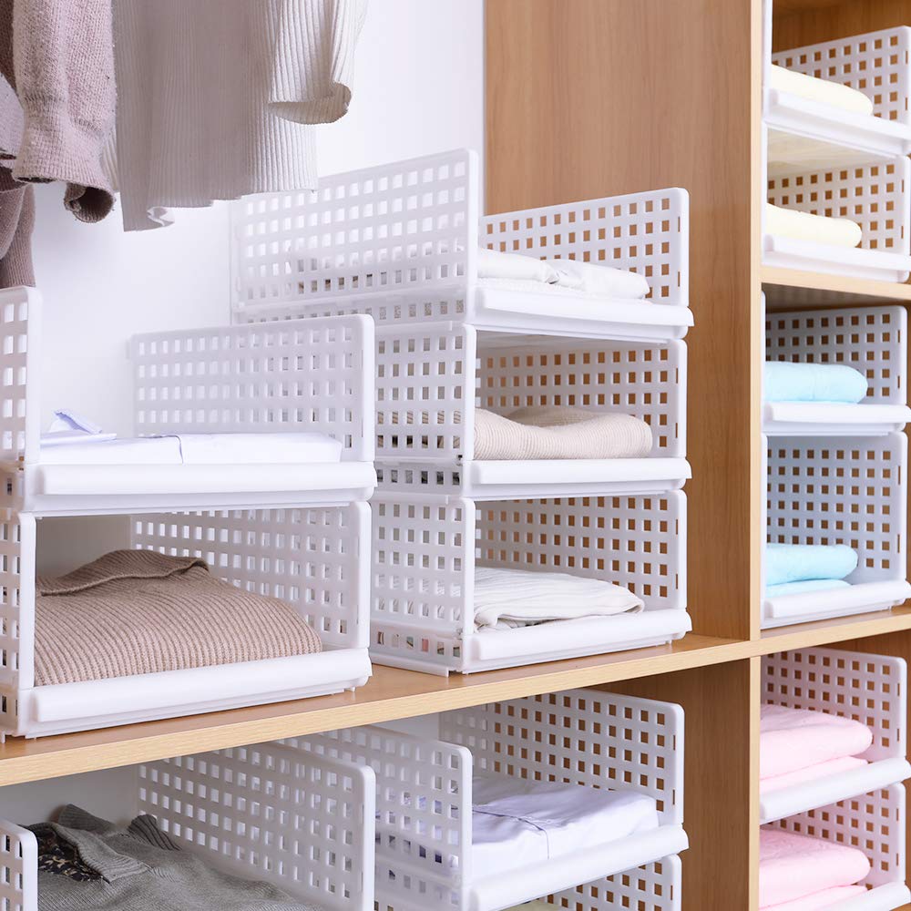organizador de armario apilable color blanco Blanco Organizador de