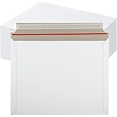 DAJAVE 100 Pack Cardboard Mailers 11x14 Inch Self Seal Cardboard Envelopes, White Rigid Mailers Mailing Envelopes for CD, Photos, Document, Pictures, Papers, Files