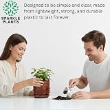 KORAD Wood Effect Small Flower Indoor Plant Pot with Saucer 12 cm 6 sizes 25 view 7