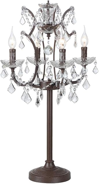 crystal chandelier table lamp