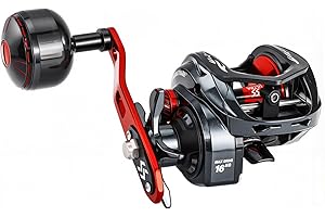 Sougayilang Baitcaster Fishing Reel, 400 Size with 35lbs Max Drag 6.3:1 Gear Ratio, Low Profile Casting Reel for Musky