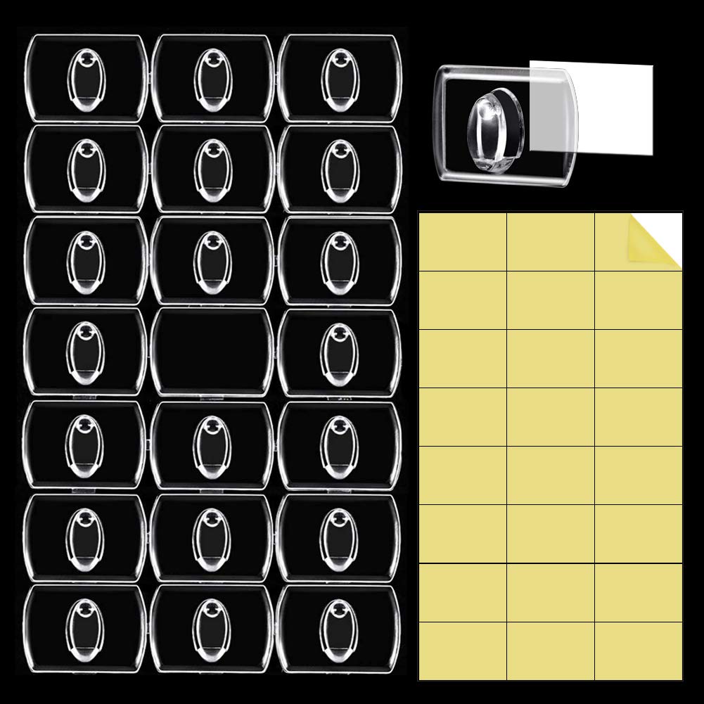 XCOZU 60 Pcs Mini Decoration Hooks, Plastic Clear Self Adhesive Christmas Lights Hooks, Holiday Decorating Cable Clips for String and Fairy Lights