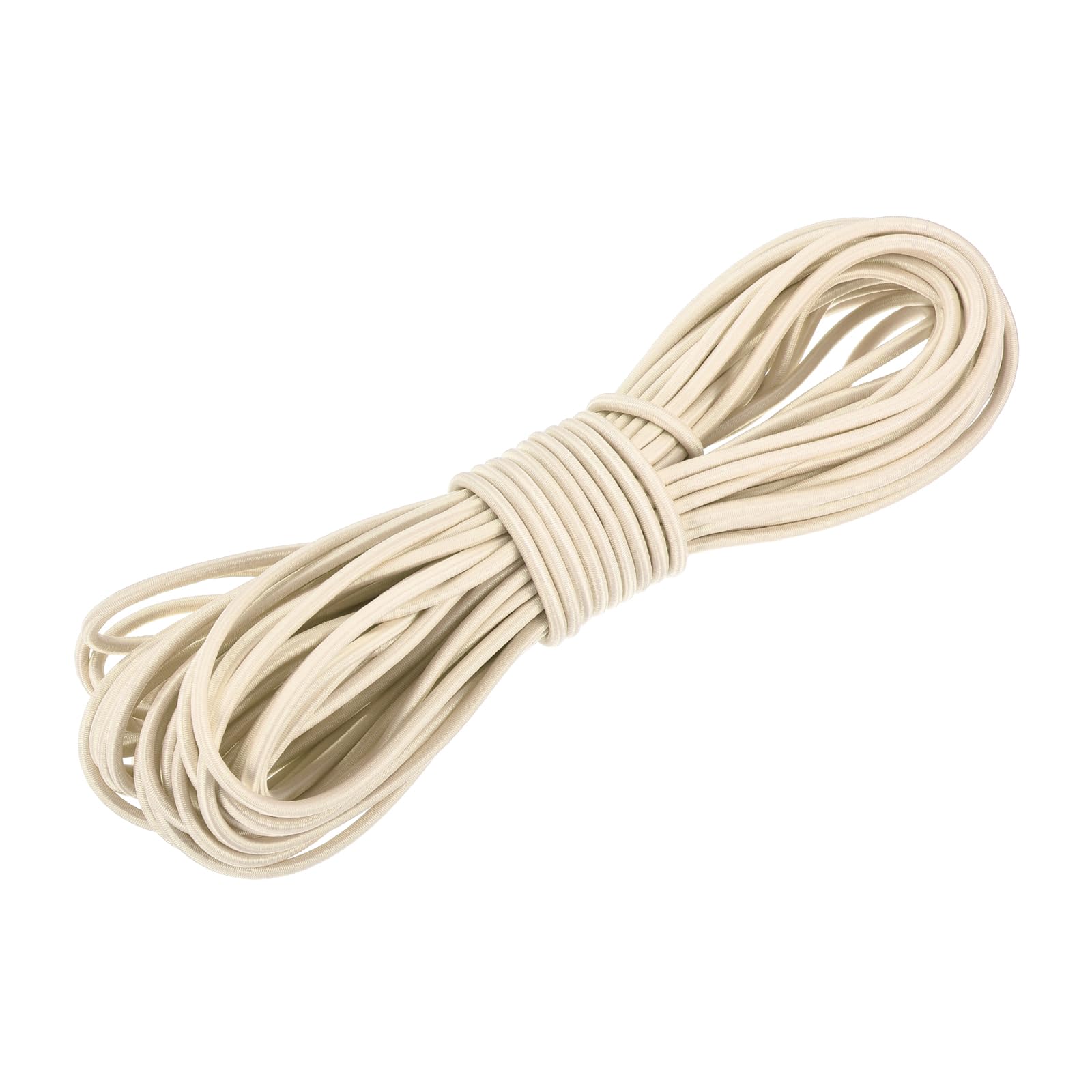 DMiotech 4.8mm Shock Cord, 15 M Khaki Bungee Cord Tent Pole Shock Cord Round Elastic Kayak Rope Stretch String Marine Grade Heavy Polyester for DIY Projects Tie Downs