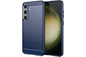 Aikcks for Samsung Galaxy S24+ Plus Phone case, Shockproof, Scratch Resistant Carbon Fiber Jacket, Soft TPU,for Galaxy S25+ Plus 5G case (Blue)