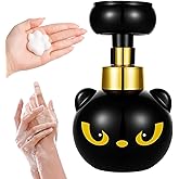MIRJXB Cat Soap Dispenser, Black Cat Paw Foam Soap Dispenser, Cute Hand Soap Dispenser for Daily Use, Novelty Soap Dispenser with Paw Print Design, Perfect for Home Decor and Gift Giving (1 Pack)