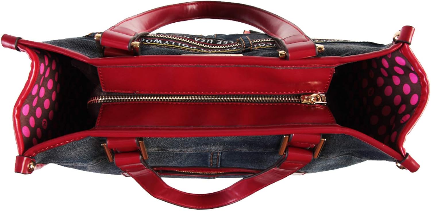 Tote Handbag With Zipper Closure And Shoulder Straps Totes Women