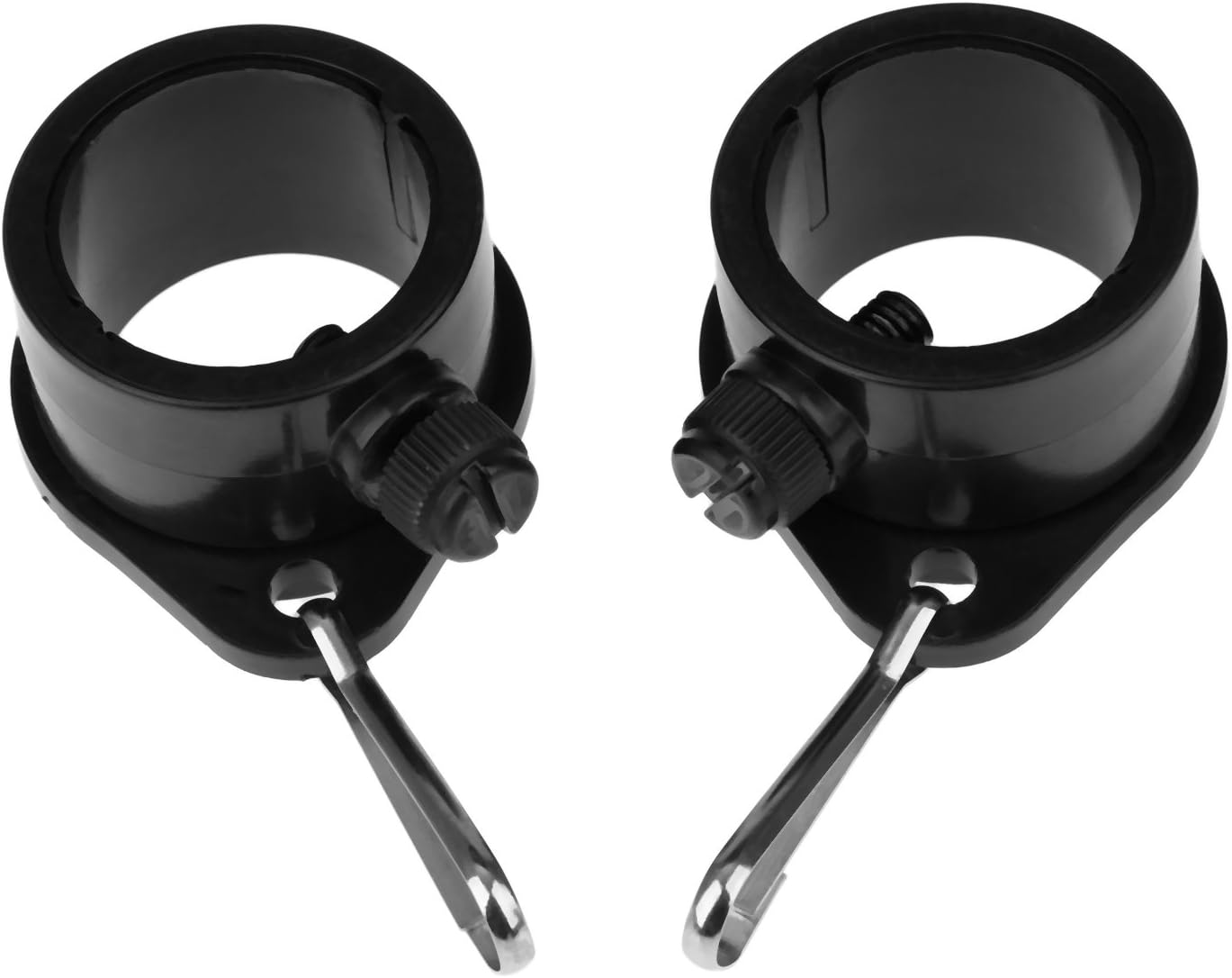 1 Pair Black Rotating Flag Mounting Rings Fits 29mm Diameter Flagpole with Plastic Screws