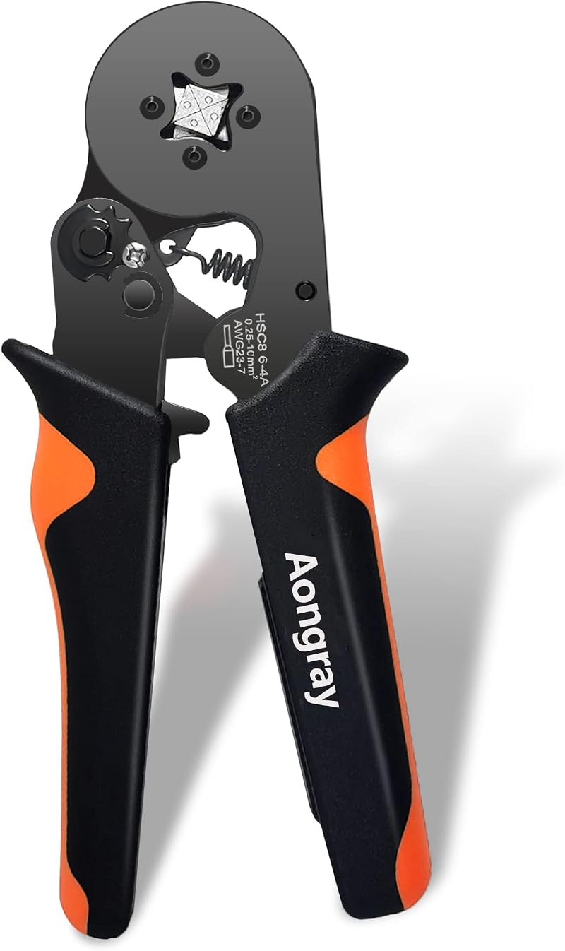Aongray Ferrule Crimper Plier 0.25-10mm² Self-Adjusting Ratchet Tool