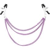 JWZMB Body Clamps with Chain Necklace Adjustable Pressure Body Chains Necklace Stainless Steel Body Clips Non Piercing Faux Body Jewelry