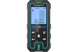 Laser Measure 165 Feet, RockSeed Portable Laser Distance Meter, Digital Distance Measurement with 2 Bubble Levels, Laser Distance Measure with 5 Units Conversion