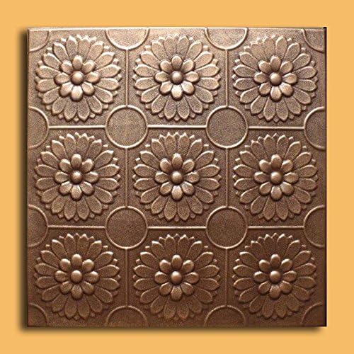 Antique Ceilings Inc - Odessa Bronze Brown - Styrofoam Ceiling Tile (Package of 10 Tiles)