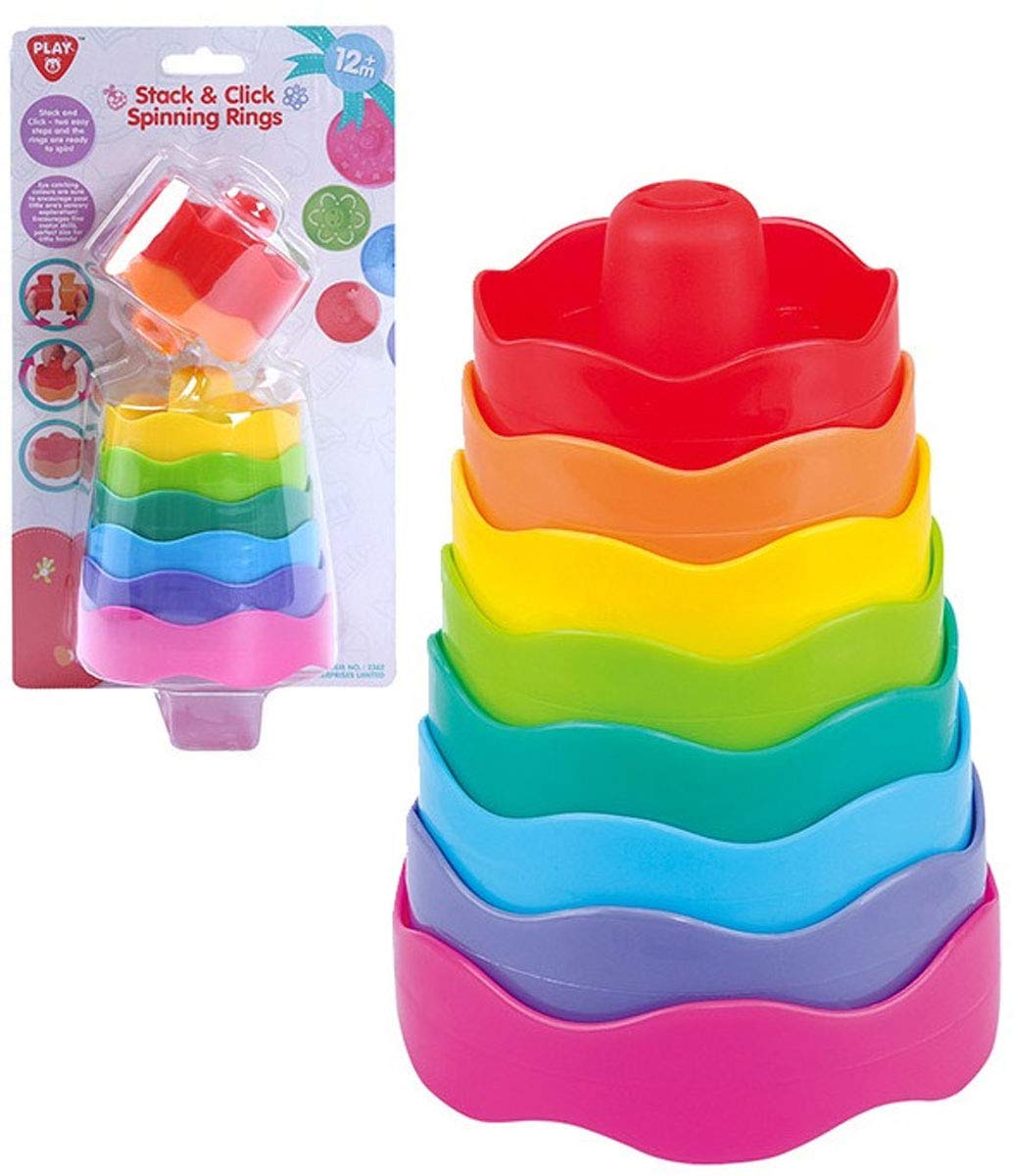 PlayGo Stacking Tower with Spinning Top Function Pyramid