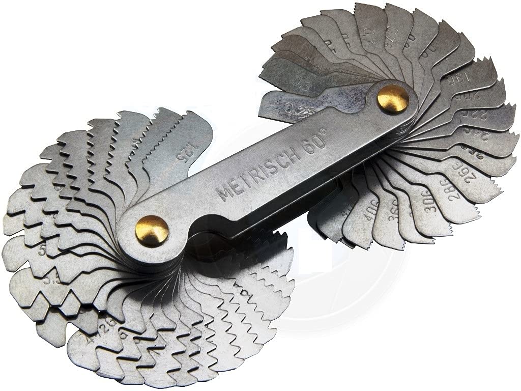 Harden 580412, 52pcs Measuring Gauge Pitch 60 Metric 55 Imperial Witworth