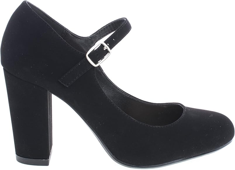 black block heel mary janes
