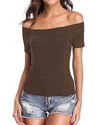 Fuinloth Women's Off Shoulder Tops, One Shoulder