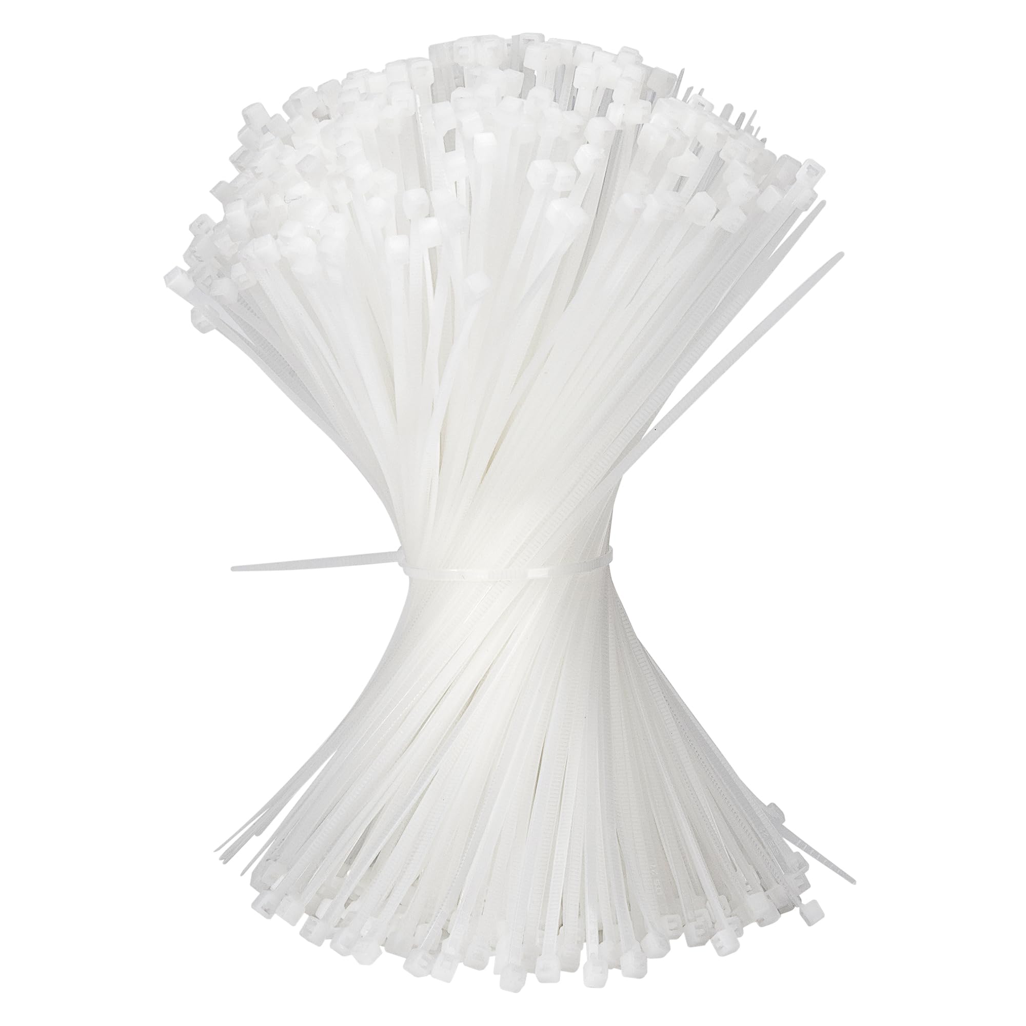 QIMEI-SHOP 500 Pack Cable Ties White 200mm x 2.5mm Nylon Zip Tie Wrap Self Locking for DIY Home Office Garden Garage and Workshop — image 1