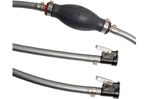 Scepter Marine Outboard Boat Motor Fuel Line Kit, Includes 7-Foot, 3/8 Inch Inner Diameter Fuel Line Hose, EPA/CARB Compliant Primer Bulb, Connectors, Fits BRP Johnson/Evinrude Boat Engines (08313)