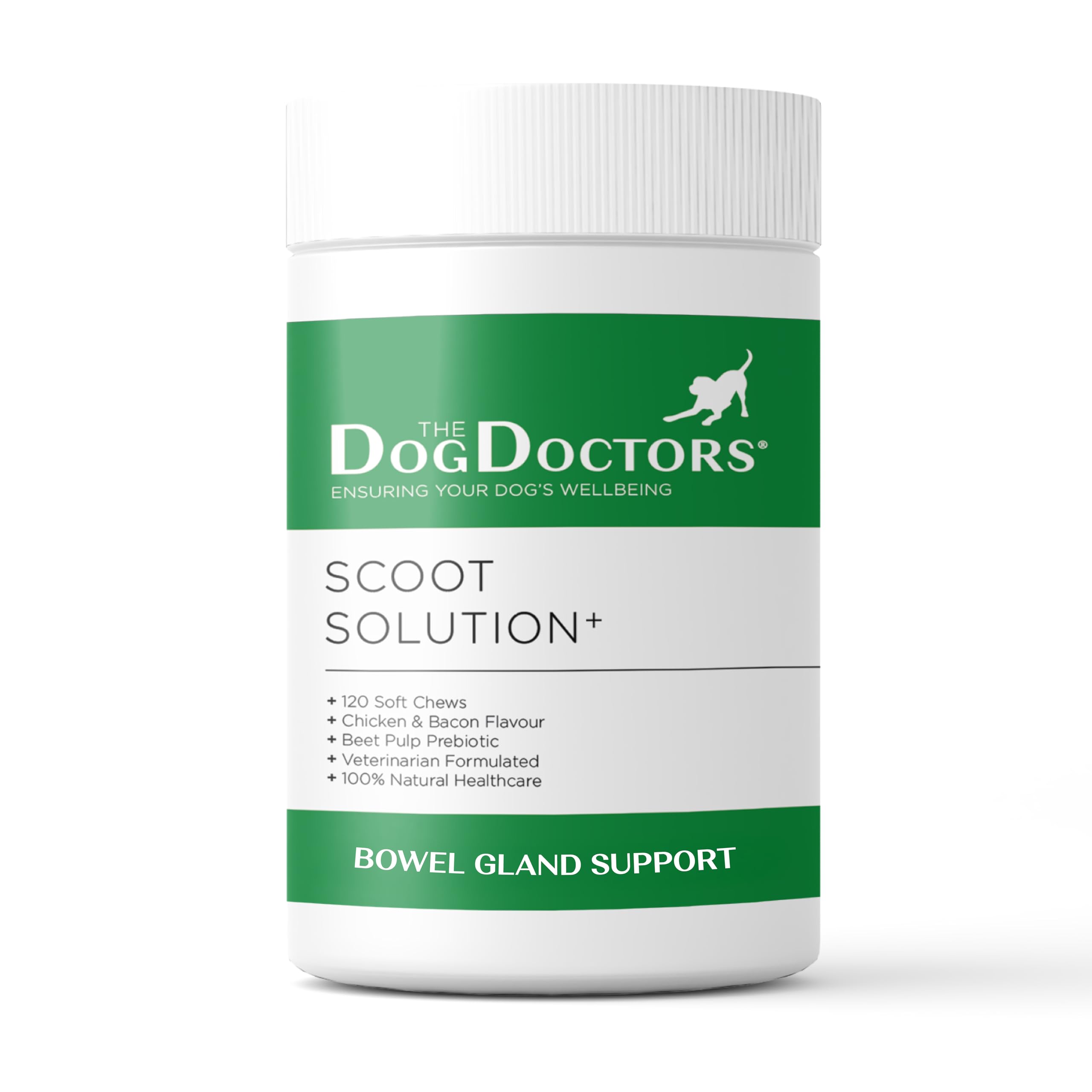 The Dog Doctors Scoot Solution 60 Soft Chews – Dog Anal Gland Support, Natural Ingredients, Stops Scooting – Fibre Supplement for Dogs – All Breeds over 12 Weeks