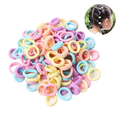 Amazon Com 100 Pcs Mini Elastic Seamless Woven Hair Ropes Mixed