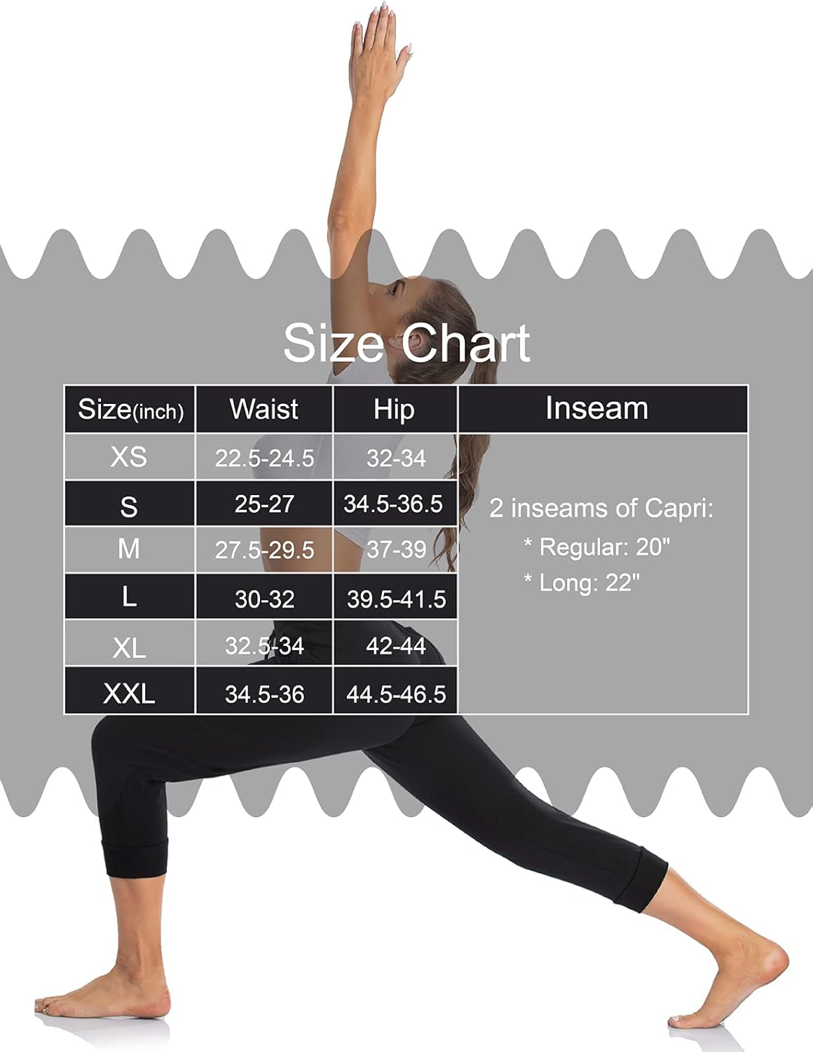 SEVEGO Lightweight Women's 20"/22" Inseam Capri Tall Cotton Soft Jogger with Zipper Pockets: Clothing