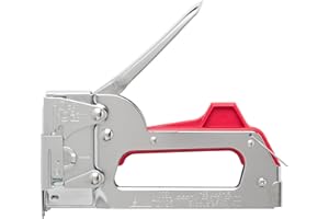 Arrow T2025 2-in-1 Staple Gun and Wire Tacker for Upholstery, Crafts and Low Voltage Wiring, Fits 3/8”, 7/16", or 9/16” Round