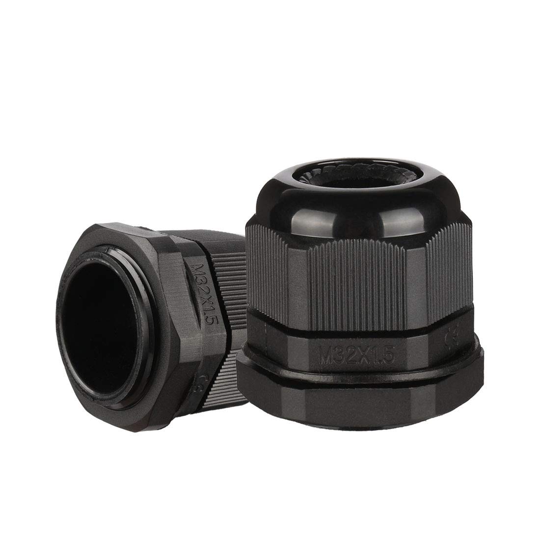 sourcing map 10 Pcs M32 Waterproof IP68 Nylon Cable Gland Joint Adjustable Locknut for 16mm-21mm Dia Cable Wire