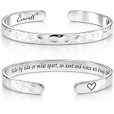 Carviell Bracelets for Women – 100+ Meaningful Engraved Messages – Solid 316L Surgical Stainless Steel Cuff Bracelet – Gift R