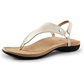 DREAM PAIRS Women's Flat Sandals Arch Support Orthopedic Comfortable Soft Cushion Summer T-Strap Walking Thong Sandals