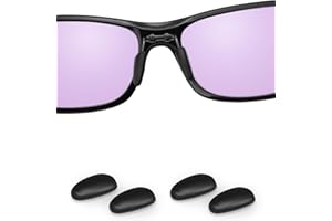 Handwith 2 Pairs Soft Silicone Sunglass Nose Pads for Maui Jim Big Wave/Guardrails/Pokowai Arch, Push-in Anti-Slip Comfort Fit Glasses Nose Piece Nose Guard Replacement Kit Black