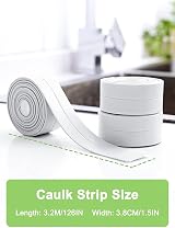 VOOVEN 11ft Waterproof Self Adhesive Bath Kitchen Sealant Strip Tape Tool view 2