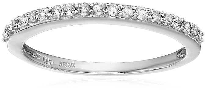 Amazon.com: Sterling Silver Diamond Anniversary Ring (1/4 cttw), Size 6