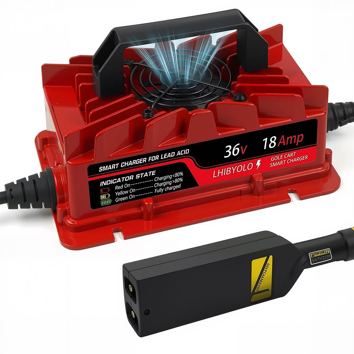 Photo 1 of LHIBYOLO 36V Golf Carts Battery Charger for 18 AMP EZGO TXT, 4-6 Hours Full Charger, Club Car Charger 36 Volt,with 2008-Present EZGO TXT