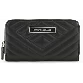 Armani Exchange Women's Victoria Zip Around Bag, Black, One Size
