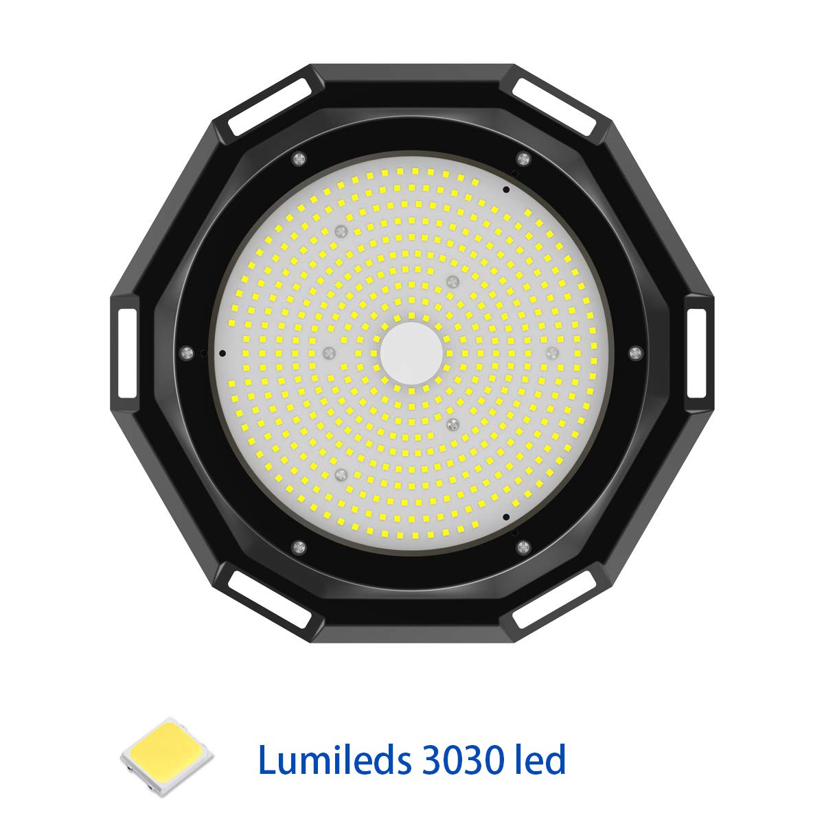 Abodong High Bay LED Light Fixture 150W 19500LM 5700K Outddor Lighting Alternative to 600W HPS/MH with 110-277V 2M AC Power Cord UL/DLC Approved IP 65 (150W with 2M PowerCord)