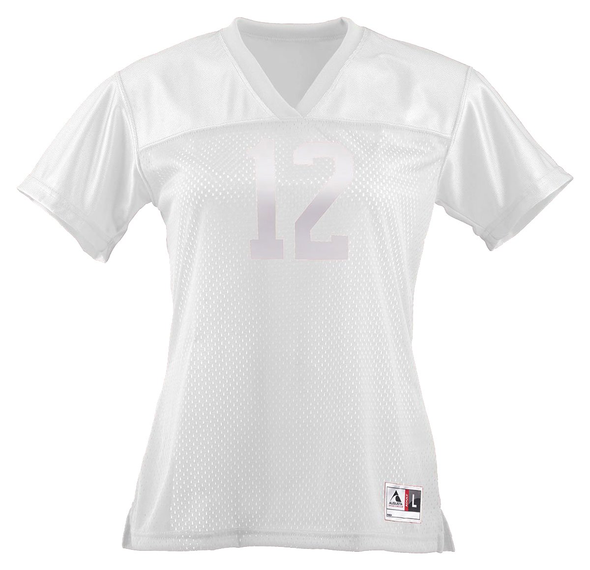 Photo 1 of ** NO NUMBER**Augusta Sportswear Womens Stadium Replica Football Jersey, White, Medium  RUNS SMALL