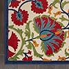 Nourison Aloha Red Multicolor Easy-Care Indoor-Outdoor Rug 5'3" x 7'5", 5'3"X7'5", Multi