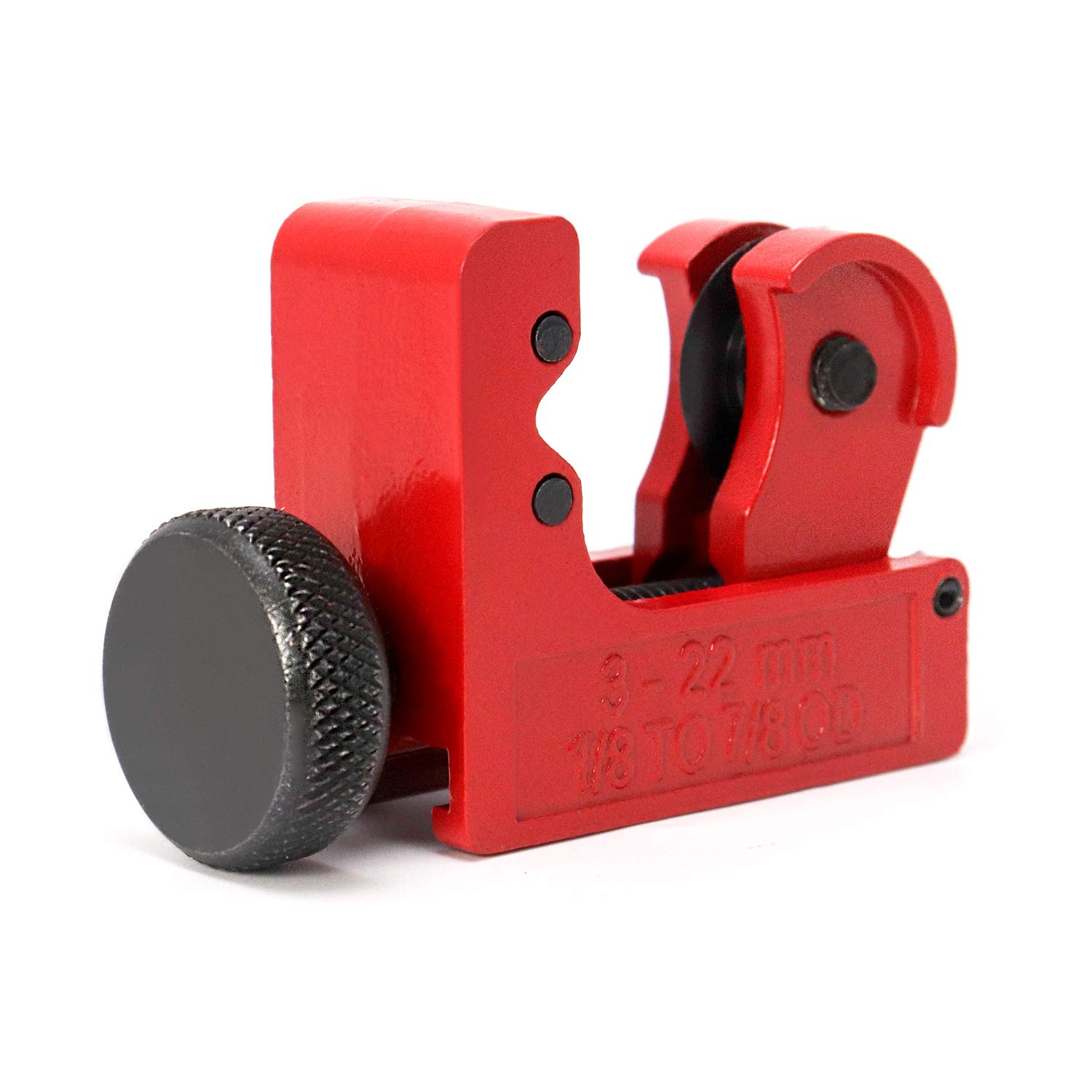 QWORK® Heavy Duty Adjustable Mini Tube Cutter, 3-22mm (1/8inch-7/8inch), Copper Aluminum Steel Tubing Pipe Cutting Tool