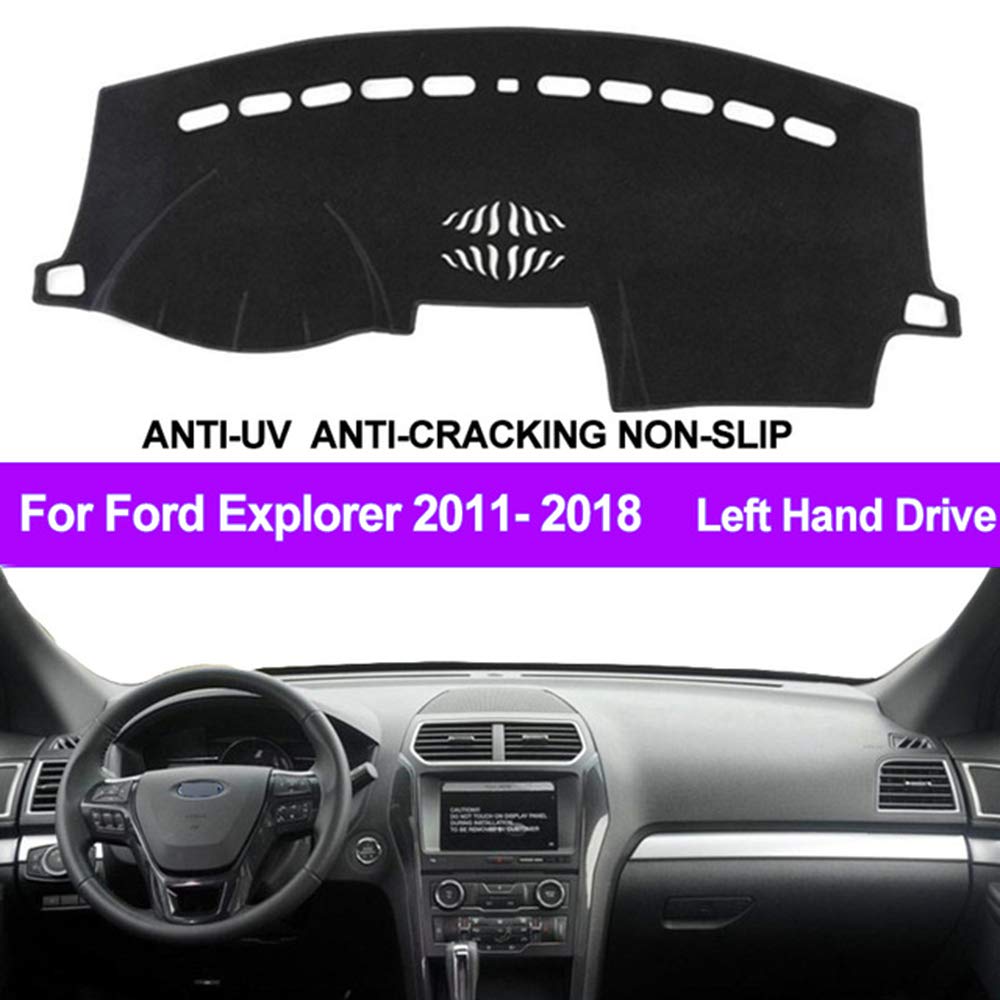 Oneuda Flannel Dashmat Dashboard Cover Dash Pad Car Mat Carpet Sun Shade for&nbsp;Ford Explorer 2011 2012 2013 2014 2015 2016 2017 2018 Anti-Slip Dash Board Cover Auto Accessories