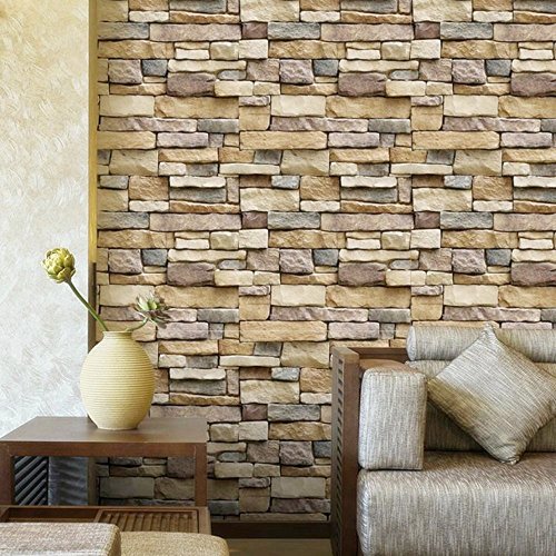 image for SearchI Brick Wallpaper 3D, Textured Removable and Waterproof for Home