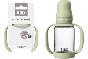Bibs | Baby Bottle Handle | Easy & Comfortable Grip | Non-Slip Surface | BPA-Free | Dishwasher Safe | BIBS Baby Bottle Accessories | Sage