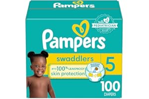 Pampers, Swaddlers Diapers, Ultra Absorbent Disposable Infant Diaper, Size 5 (12.25+ kg), 100 Count