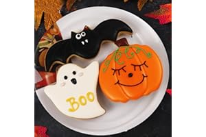 Halloween Cookie Cutters Set- 3 Pieces Holiday Cookie cutter Stainless Steel Baking Cutter Molds Pumpkin, Ghost, Bat Cookie C