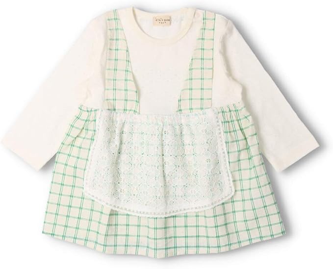 Amazon Co Jp 子供服 Kid S Zoo キッズズー レースエプロン付ワンピース 70cm 95cm W 服 ファッション小物