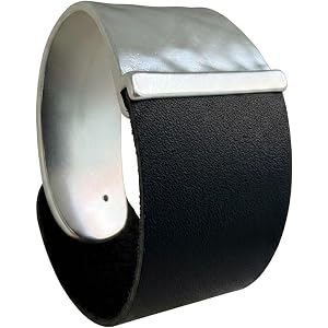 YYWANGART Leather Wrap Bracelet for Women Multi Strand Leather Bracelet Exquisite Animal Print Gold Tube Black Bangle Chunky