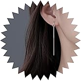 Aneneiceera Vintage Crystal Teardrop Chain Dangle Earrings Cz Pull Through Earrings Thin Long String Threader Earrings Gold Tassel Threader Drop Earrings Jewelry for Women and Girls