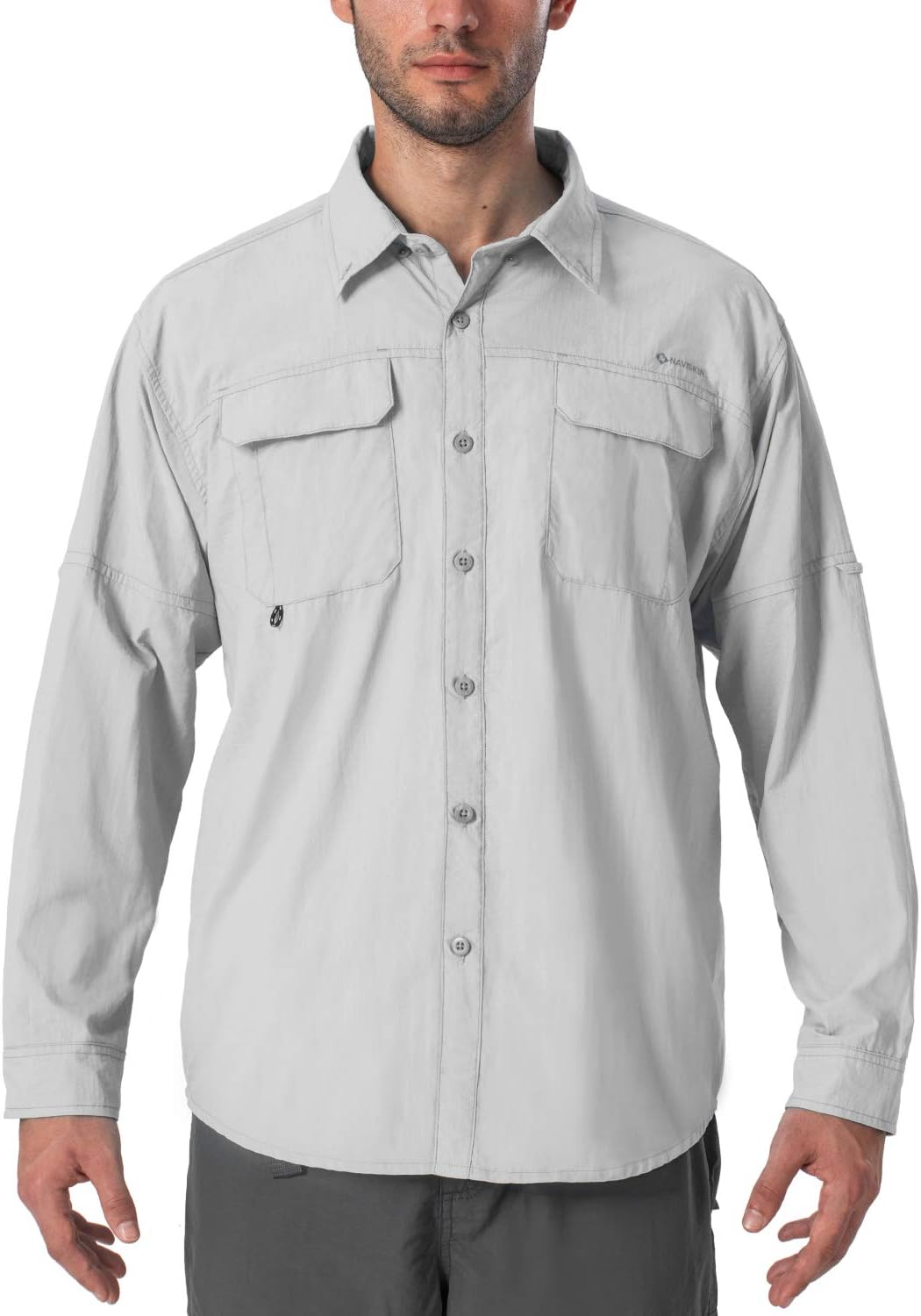 Naviskin Men's UPF 50+ Sun Protection Outdoor Long Sleeve Shirt Lightweight Quick-Dry Cooling Fishing Shirts : Clothing
