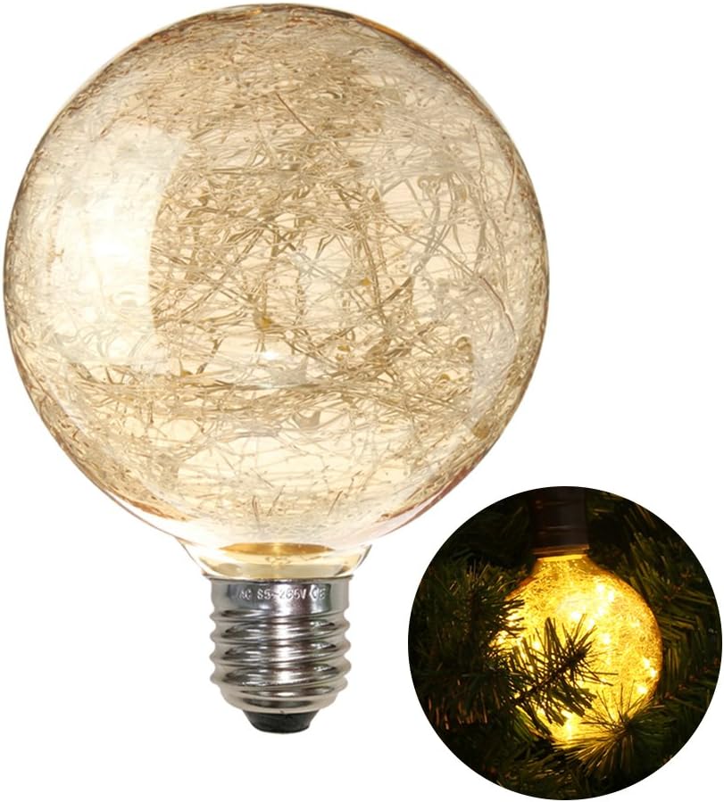 ledmomo E27 kupfer Draht Glühbirne G80 3 W Warm Weiß Kupfer Kabel