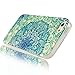Iphone 4 Case, JAHOLAN Green Totem Flower Clear Edge TPU Soft Case Rubber Silicone Skin Cover for iphone 4S 4