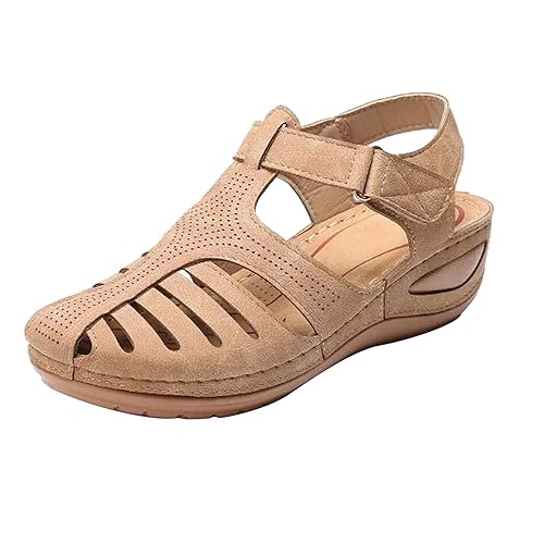 Women Bohemia Sandals Closed Toe Gladiator Sandals Vintage Hollow