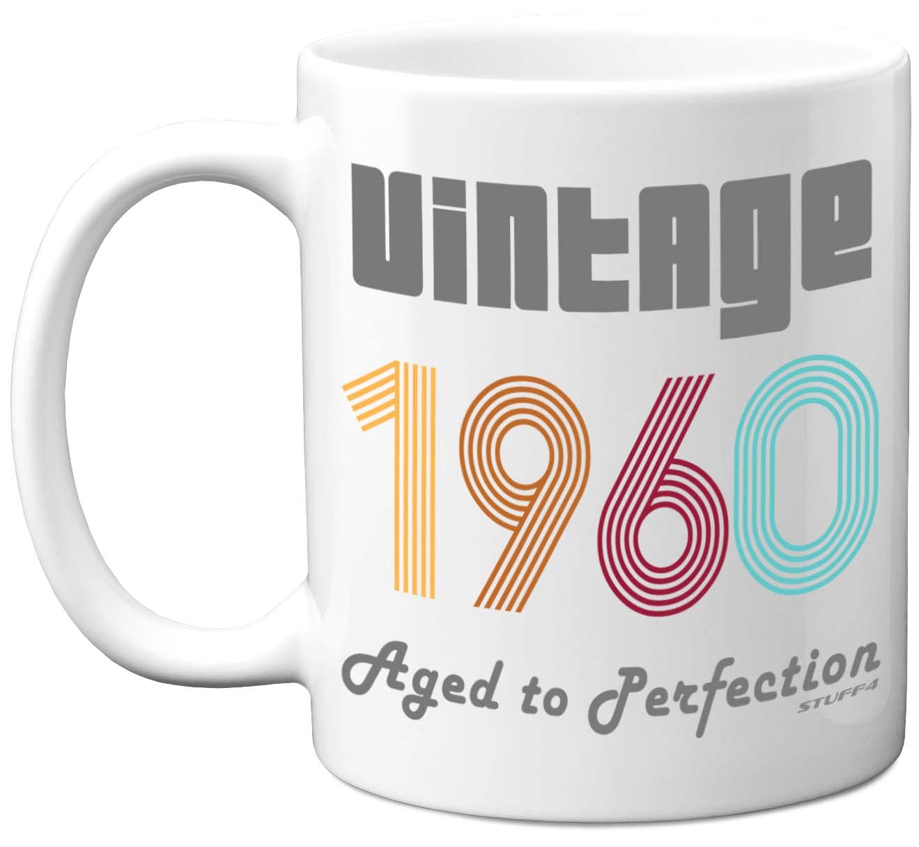 Stuff4 66th Birthday Gifts for Men Women - 1960 Vintage Coffee Mug, 11oz Ceramic Dishwasher Safe Mugs, Best Friend for Birthday or Christmas, Funny 66th Gifts Him Her